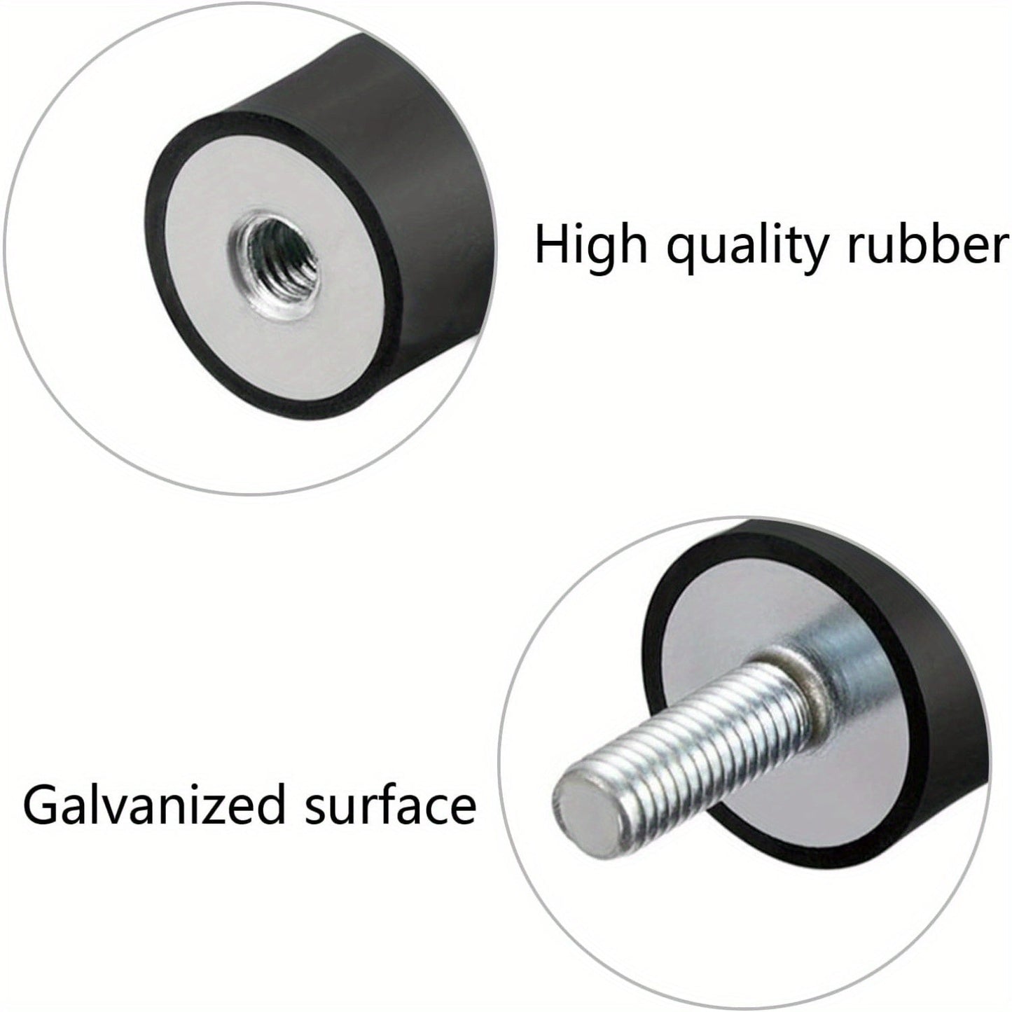 No electricity needed! Stay quiet with the 4-Pack M8 Rubber Bumper Vibration Dampers. Perfect for framing, air conditioners, compressors, HVAC systems, and electric generators. Keep vibrations and noise at bay with these anti-vibration isolators.