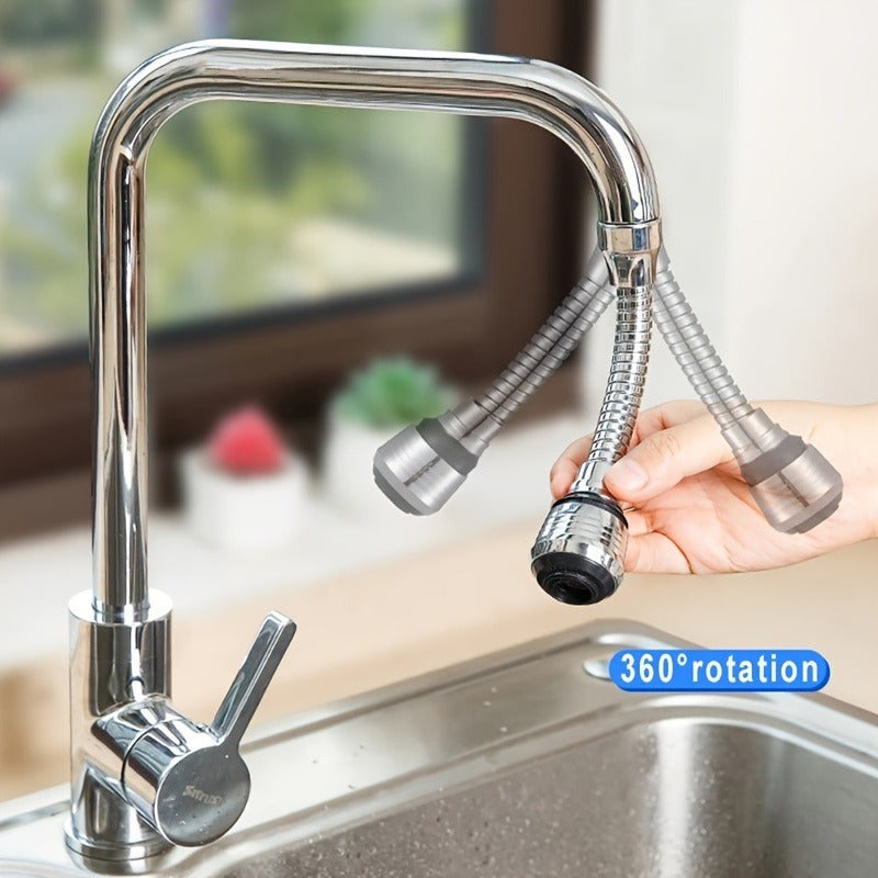 360 Rotatable Faucet Extender with Adjustable Sprayer Modes and Splash-proof Head for High Pressure Water Savings in the Bathroom.