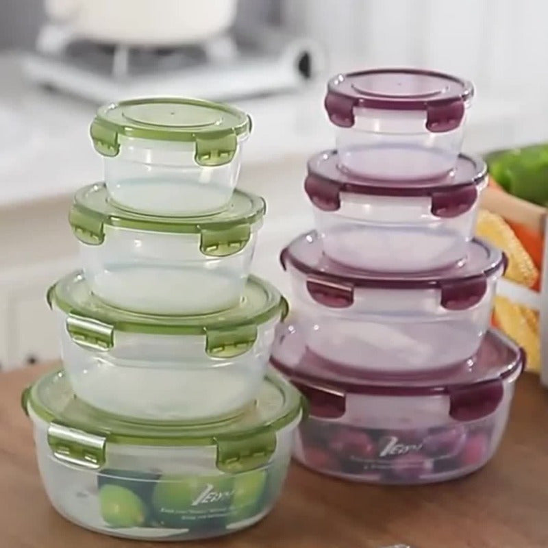 Organize Your Kitchen with Stackable Storage Containers - Convenient Leakproof Design for Fridge and Microwave Use. Keep Fruits and Vegetables Fresh at Home or in the Office