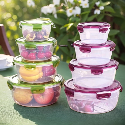 Organize Your Kitchen with Stackable Storage Containers - Convenient Leakproof Design for Fridge and Microwave Use. Keep Fruits and Vegetables Fresh at Home or in the Office