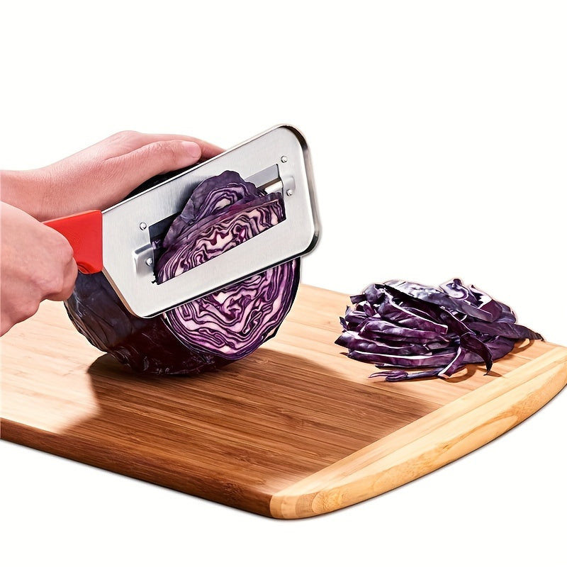 Manual Metal Cabbage Hand Chopper - Effortlessly Slice Vegetables for Sauerkraut and More - Sturdy Kitchen Gadget for Easy Chopping