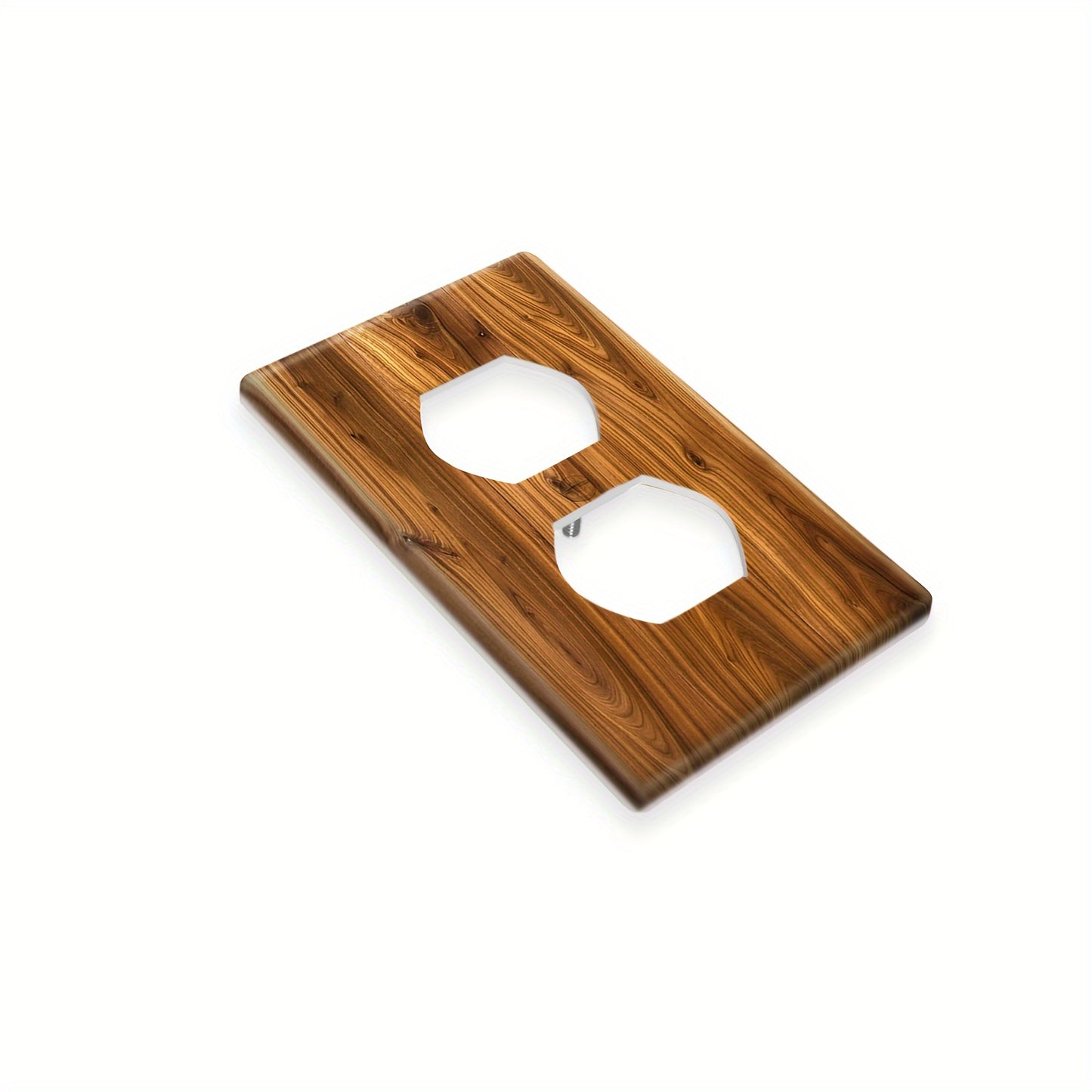 Wood grain light switch cover with screw-in installation, no battery or wiring needed. Perfect for kitchen or home lighting accessories.