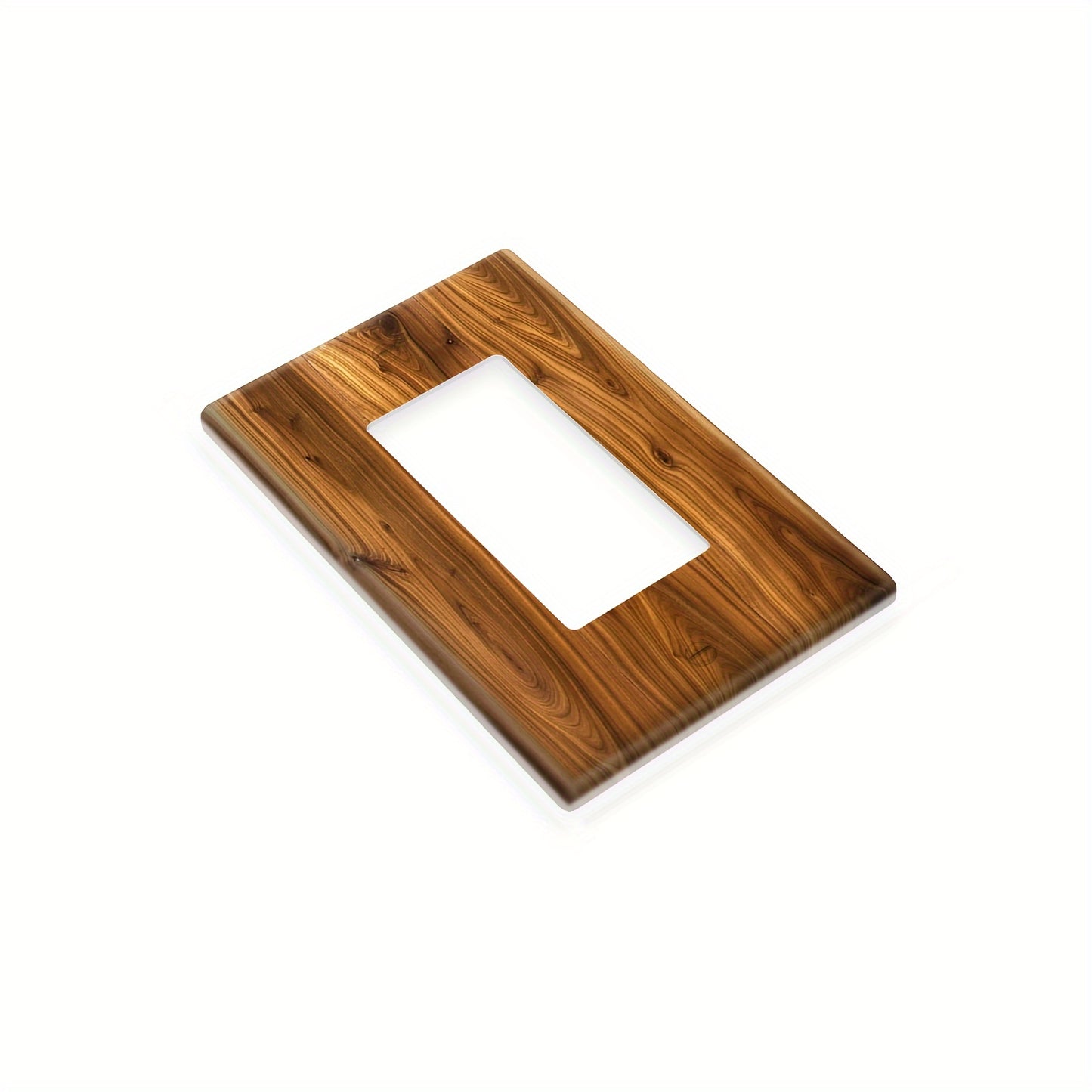 Wood grain light switch cover with screw-in installation, no battery or wiring needed. Perfect for kitchen or home lighting accessories.