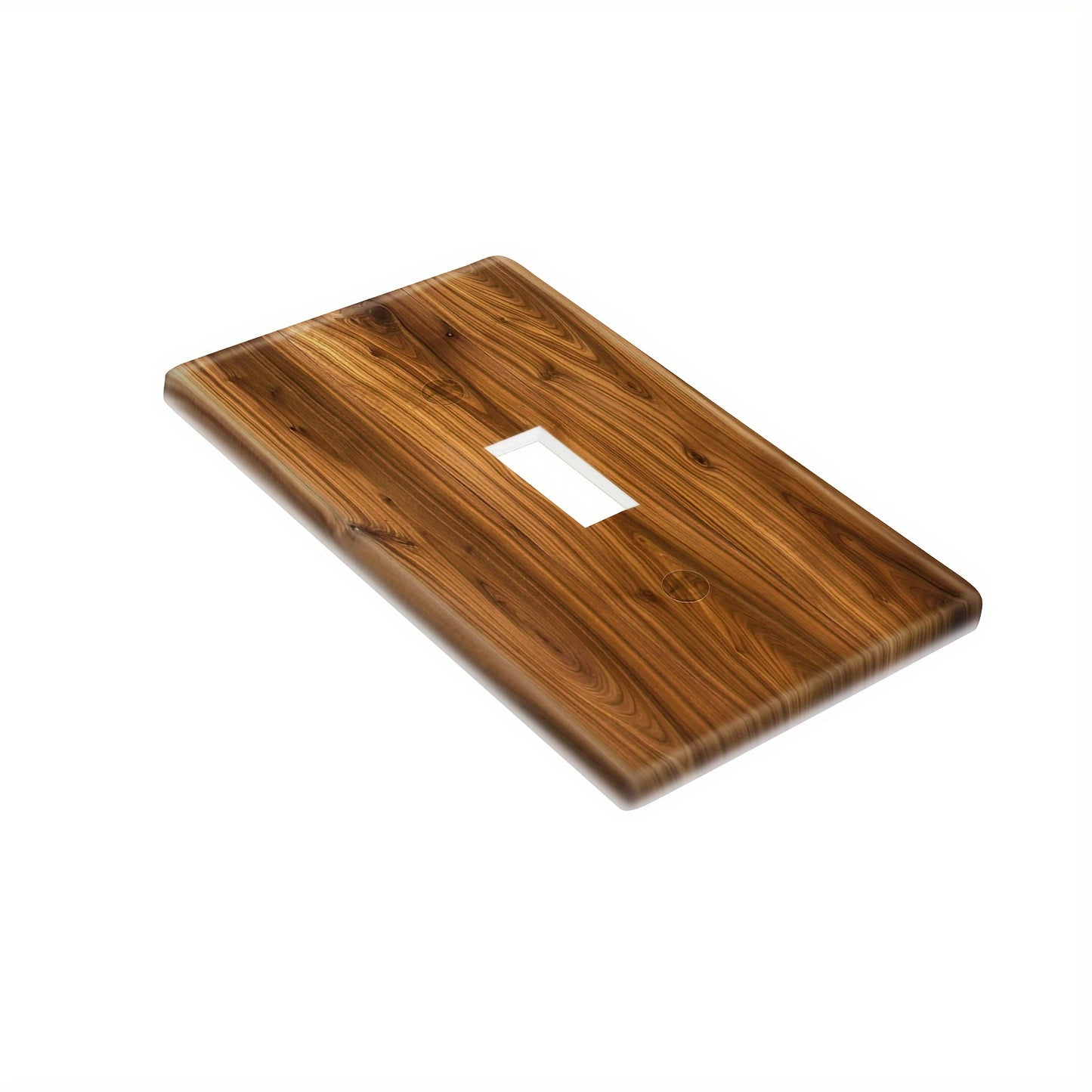 Wood grain light switch cover with screw-in installation, no battery or wiring needed. Perfect for kitchen or home lighting accessories.