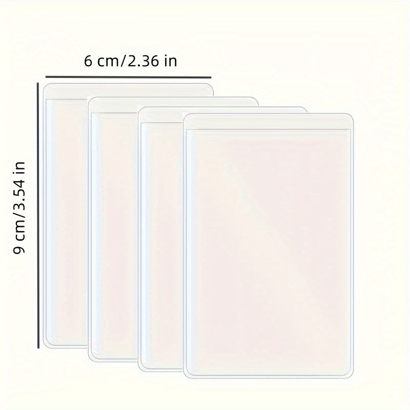 12-pack waterproof transparent card sleeves, scratch-resistant PVC credit card and ID holder for office supplies