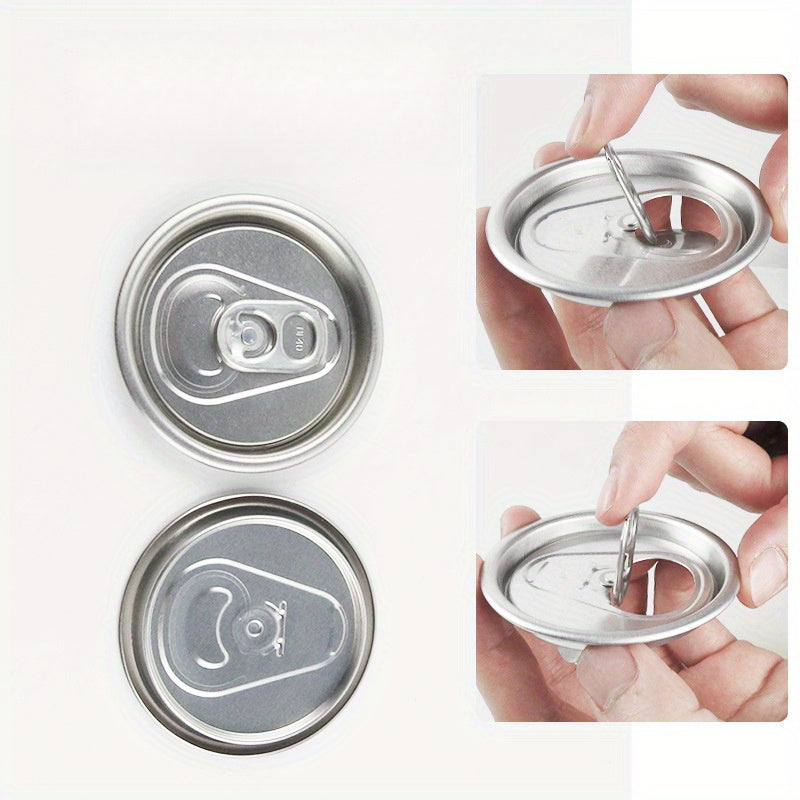 Set of 20 Aluminum Can Lids with Easy-Pull Tabs, Protective Covers for Beverages, Soda Cans, Ideal for Kitchen, Restaurants, Sturdy Container Accessories