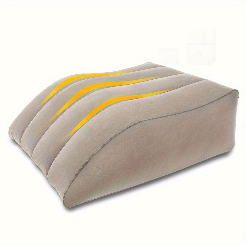 1 Piece Inflatable Leg Lift Pillow - Provides Comfortable Wedge Support for Sleeping, Back and Leg Pain Relief, Post-Surgery Recovery, Hip, Foot, Ankle Support - Made with Durable Polyester Fiber