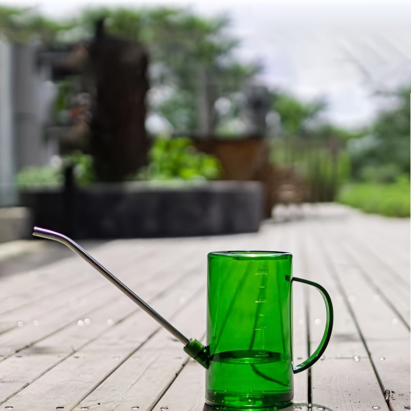 Durable stainless steel watering can with long spout for indoor and outdoor plants - essential gardening tool.