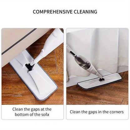 The 124.46cm Microfiber Spray Mop with Scraper is ultra-absorbent and versatile. It can be used for wet and dry cleaning of hardwood, laminate, and ceramic floors. The long handle makes it easy to clean hard-to-reach areas. It includes 3 reusable pads