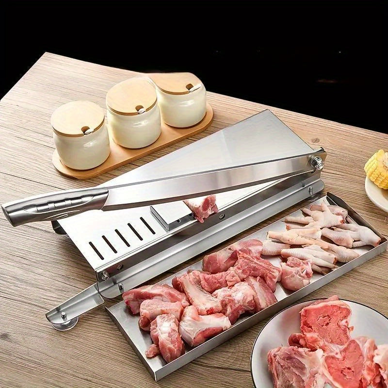 Stainless Steel Chef Knife with Frozen Meat Slicing, Chicken, Duck, Fish Boning, and Commercial Spatula Functions