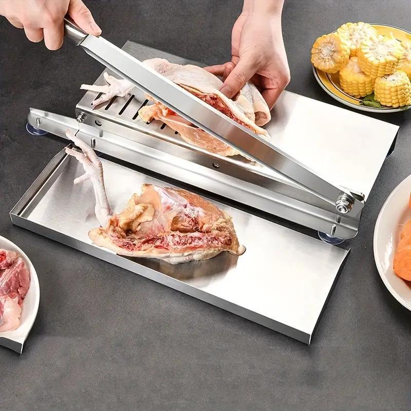 Stainless Steel Chef Knife with Frozen Meat Slicing, Chicken, Duck, Fish Boning, and Commercial Spatula Functions