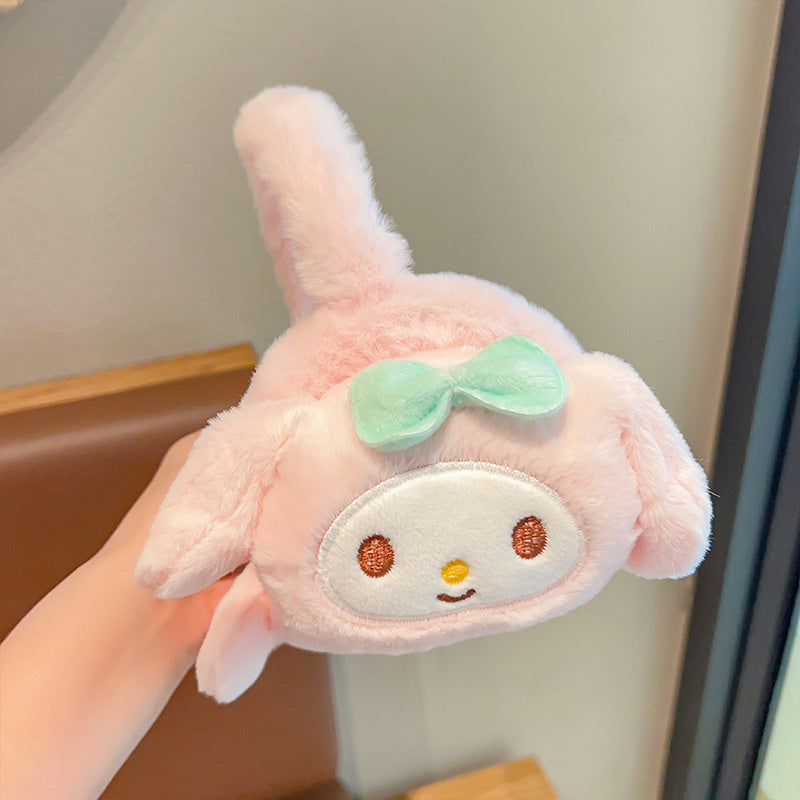 [Fan Favorite] Sanrio Adorable Cartoon Plush Animal Earmuffs - Cozy Fleece, Flexible Fit, Hand Washable, Keep Your Ears Warm in Winter