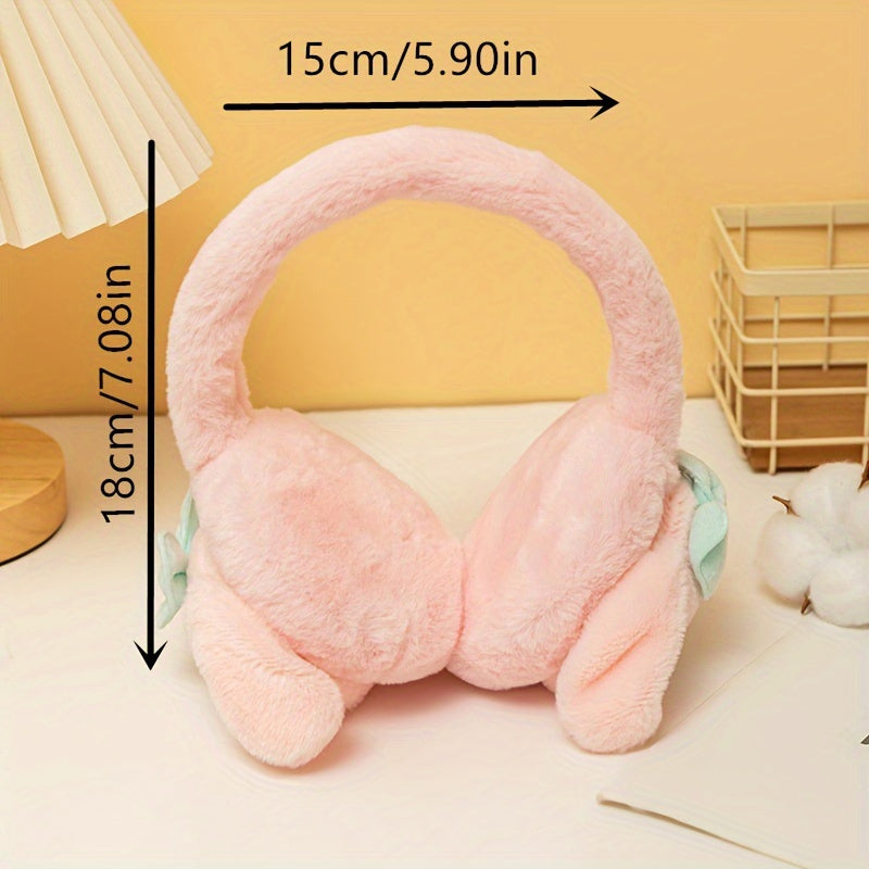 [Fan Favorite] Sanrio Adorable Cartoon Plush Animal Earmuffs - Cozy Fleece, Flexible Fit, Hand Washable, Keep Your Ears Warm in Winter