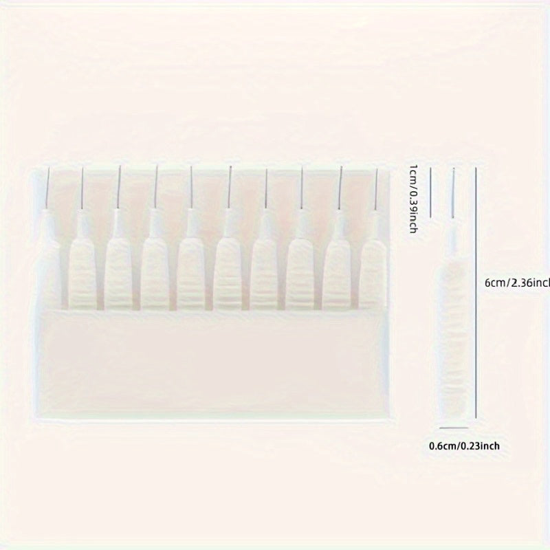 Set of 50 White Shower Head Cleaning Brushes - Perfect for Cleaning Nozzles and Tight Spaces in Bathrooms