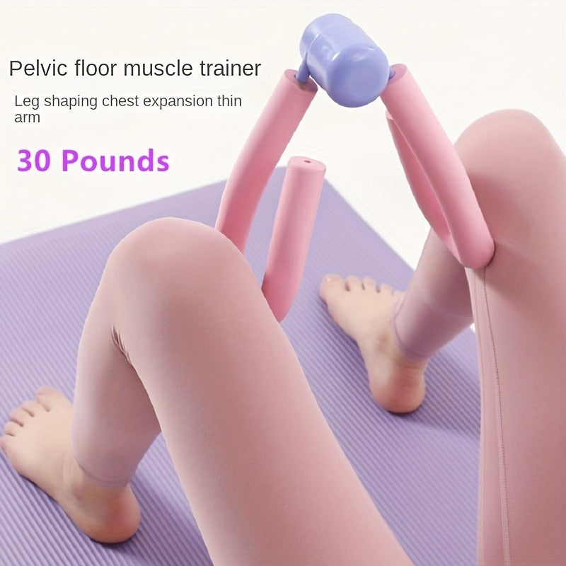 1pc Universal Pelvic Floor Muscle Trainer for postpartum recovery and body shaping, made of non-electric PP material with comfort foam for leg and butt training.