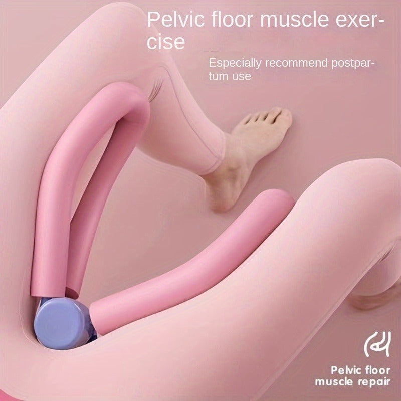 1pc Universal Pelvic Floor Muscle Trainer for postpartum recovery and body shaping, made of non-electric PP material with comfort foam for leg and butt training.