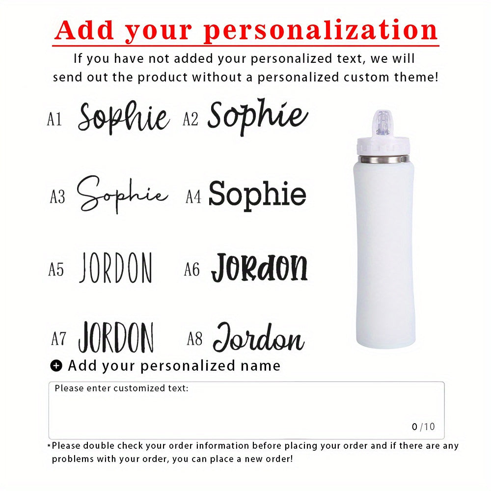 Personalized stainless steel water bottle with straw, perfect for gifts. Perfect for sports and gym use. Ideal for birthdays and Christmas for men, women, and parents.