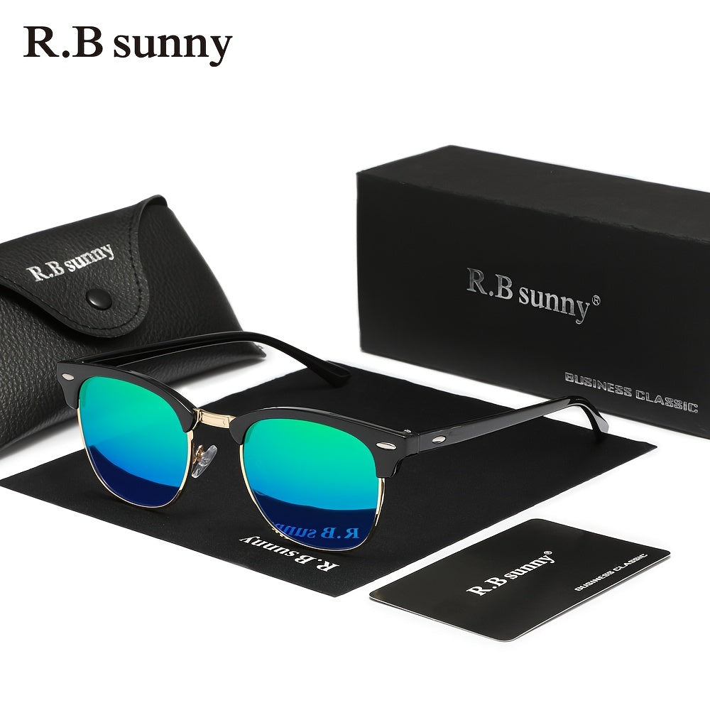 RBSUNNY Classic Fashion Retro Design Full Frame Round Fashion Glasses for Men and Women for Party, Vacation, Travel, and Daily Casual Wear.