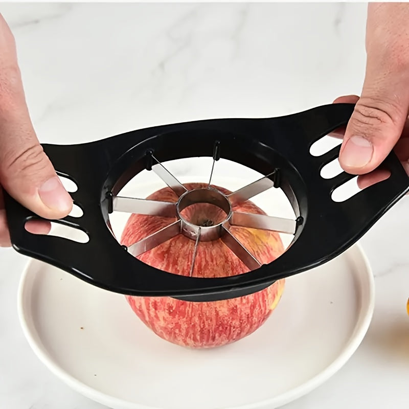 Stainless Steel Apple Slicer Corer Set of 2, Food-Grade Safe Kitchen Utensil with Plastic Handle - Perfect for cutting and coring fruits