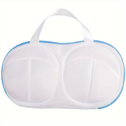 Sturdy Mesh Bra Wash Bag with Handle & Zipper - Protects and organizes lingerie during laundry.