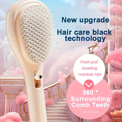 Magic Retractable Hair Comb: Anti-Static, Portable Scalp Massage Brush for All Hair Types, Easy Detangling & Styling, Durable Rubber Bristles