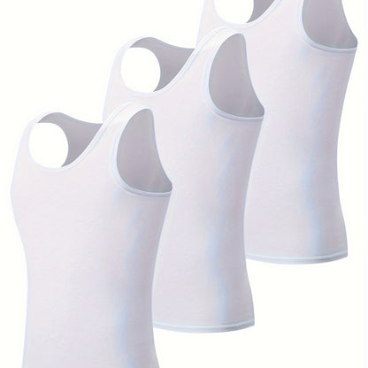 Cotton tank top for men - sleeveless, stretch fit for gym and casual wear, breathable and soft.