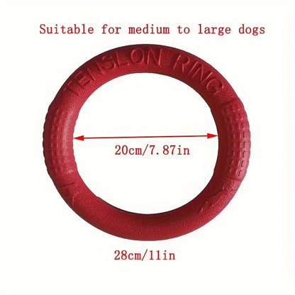 1 pc EVA Pet Flying Disc Chew Toy - Interactive training and teeth cleaning toy for dogs.