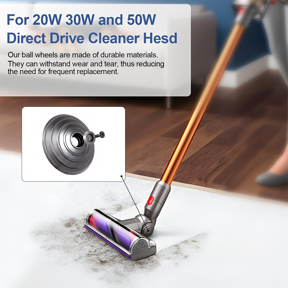 Replacement kit 966817-01 for Dyson V-Ball Wheel - Compatible with V6, V7, V8, V10, V11, V12, DC58, DC59, DC62, DC74 Models - Made of durable plastic, includes floor attachment accessories