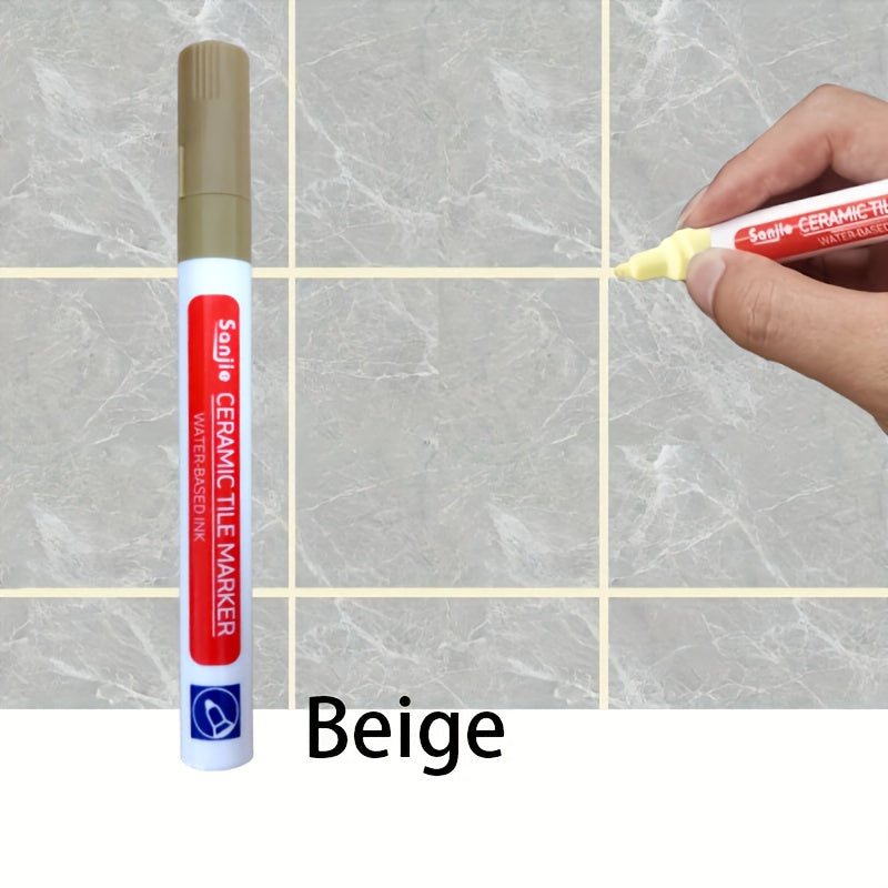 White, waterproof gel sealer for ceramic tiles and grout.