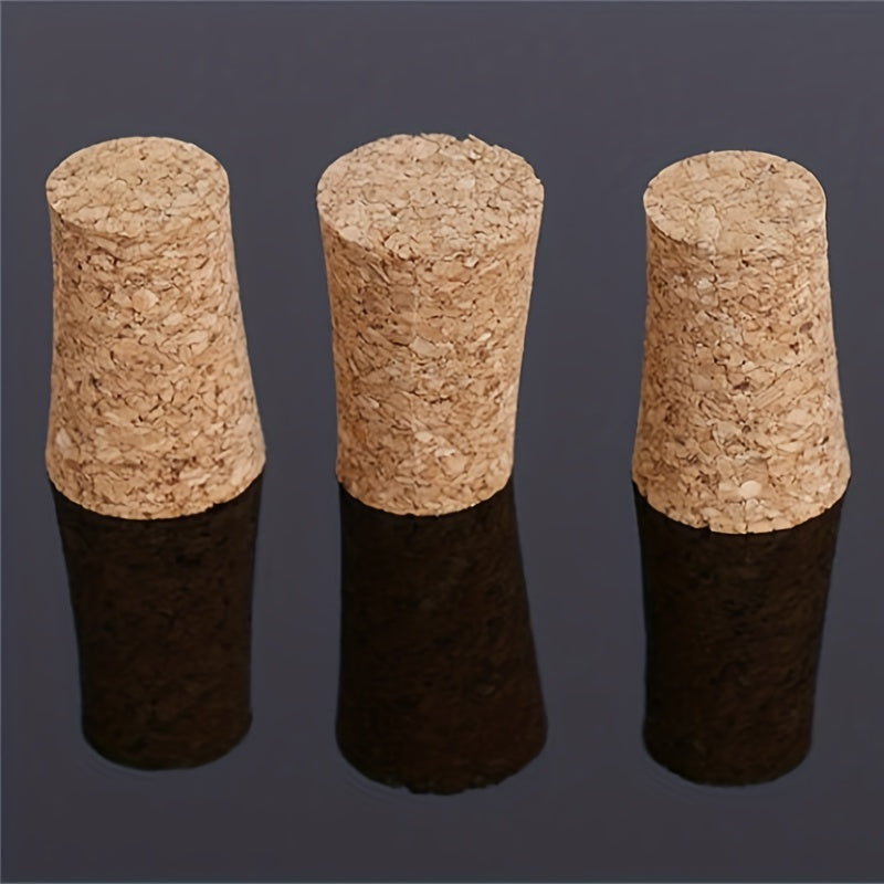 10 soft wood cork beer bottle stoppers for wine making and crafting, made from high-quality cork material.