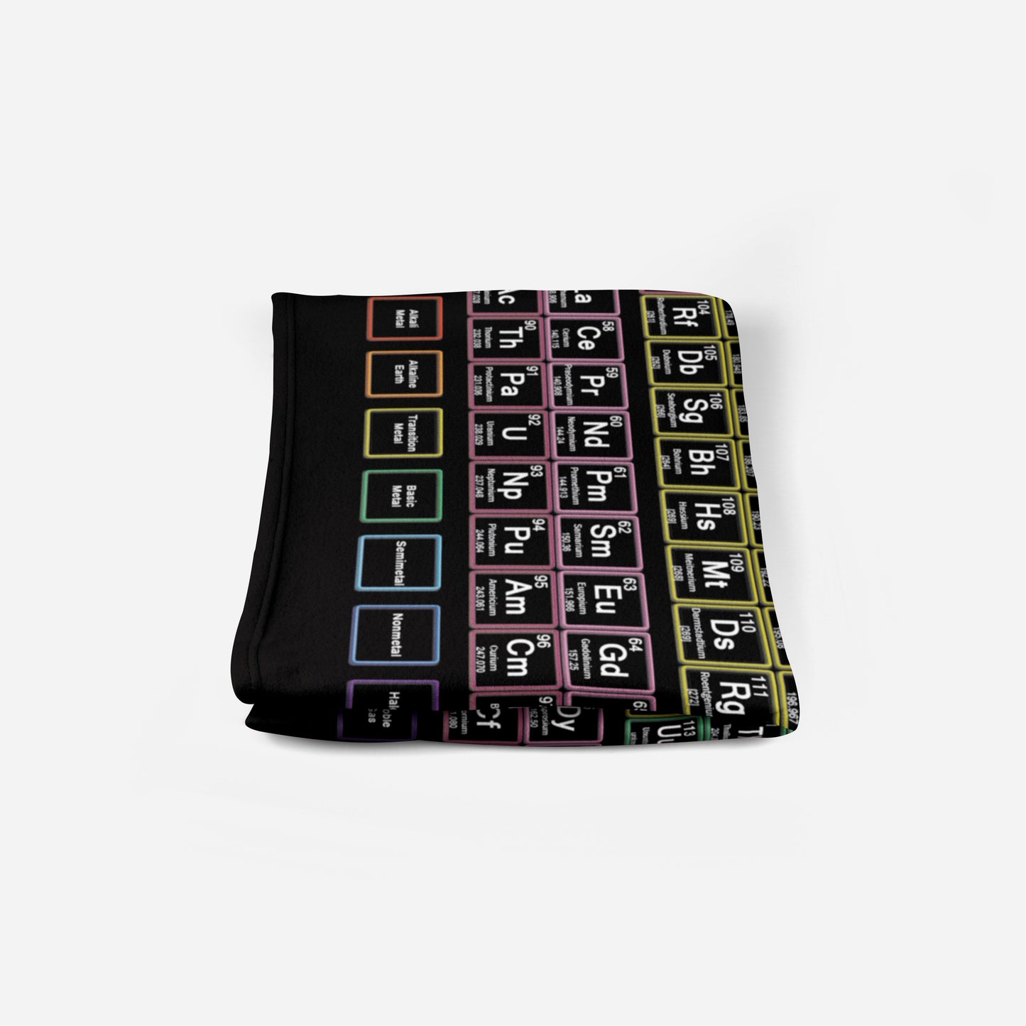 Stay cozy and learn with our Chemistry Periodic Table of Elements Fleece Blanket! This colorful and educational design is perfect for students and teachers alike. Whether you're snuggling up for a nap in the office or using it as a study aid, this