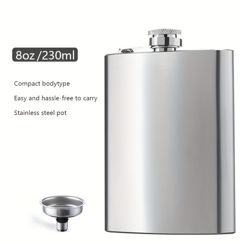 Leakproof Stainless Steel Hip Flask with Soft Touch Leather Packaging, Perfect for Whiskey, Rum, and Vodka. Portable, Rugged, and Durable for Outdoor Use. Smooth and Delicate Wine Bottle Alternative.