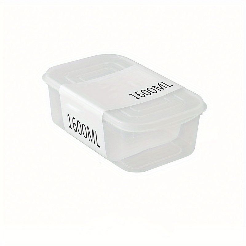 Essential kitchen organization: Multi-size plastic food storage container with soft lid, microwave and freezer safe. Ideal for storing meat, fruits, and vegetables.