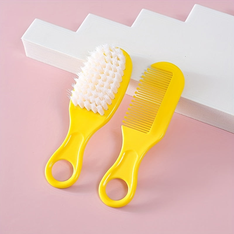 Set of Baby Head Care Comb and Brush, Set of Baby Massage Comb and Brush