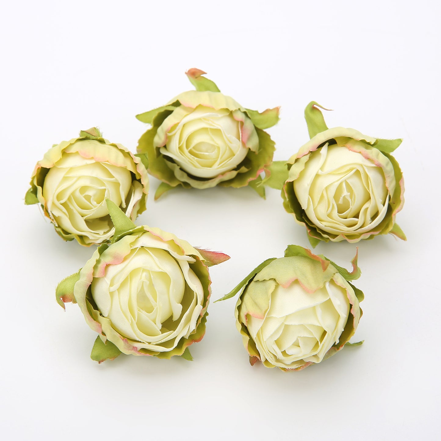 10 pieces of silk tea buds roses for DIY wedding bouquets and Christmas decorations.