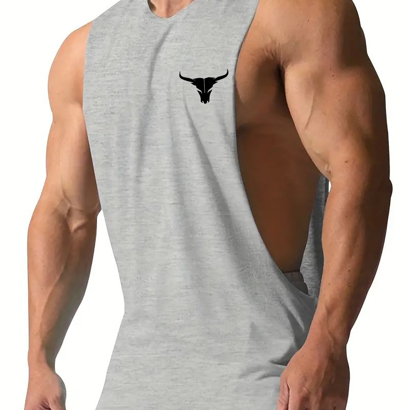 Summer muscle fit tank top for men, quick-dry and breathable, perfect for gym training.