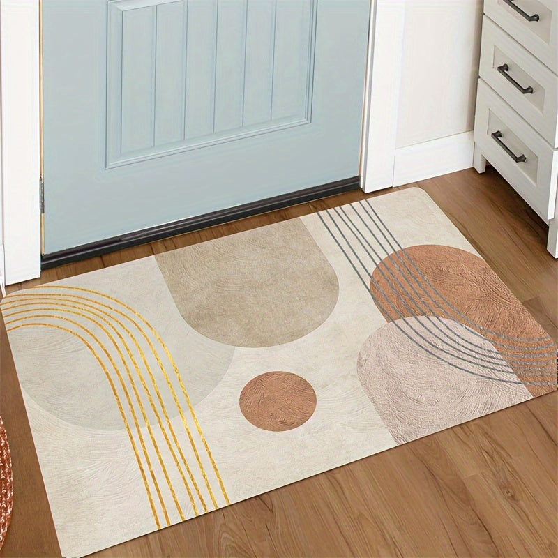 Sumptuous Anti-Slip Door Mat - Highly Absorbent, Plush Polyester Rug for Bathroom, Bedroom, Living Room & Entryway - Easy to Clean in Washing Machine.