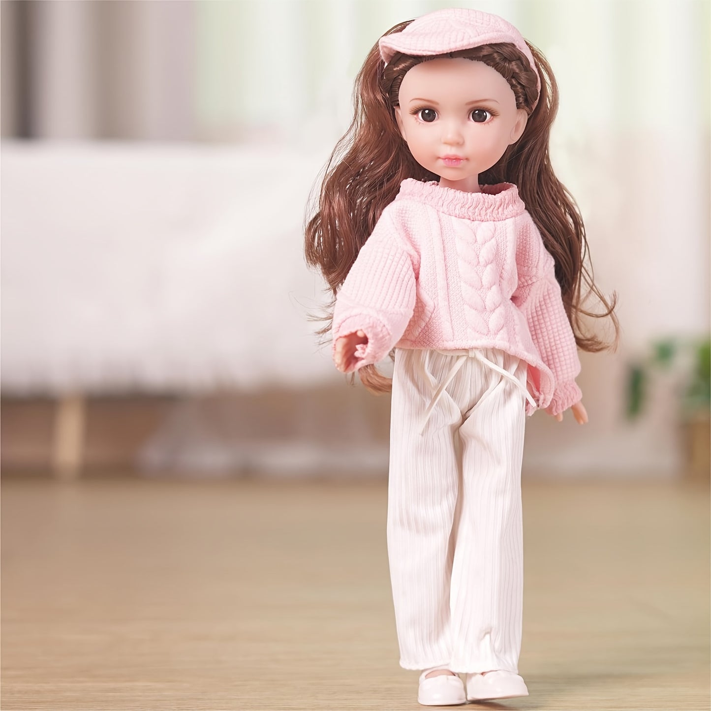 14" BJD doll with removable joints and fashion clothes, perfect gift for kids.