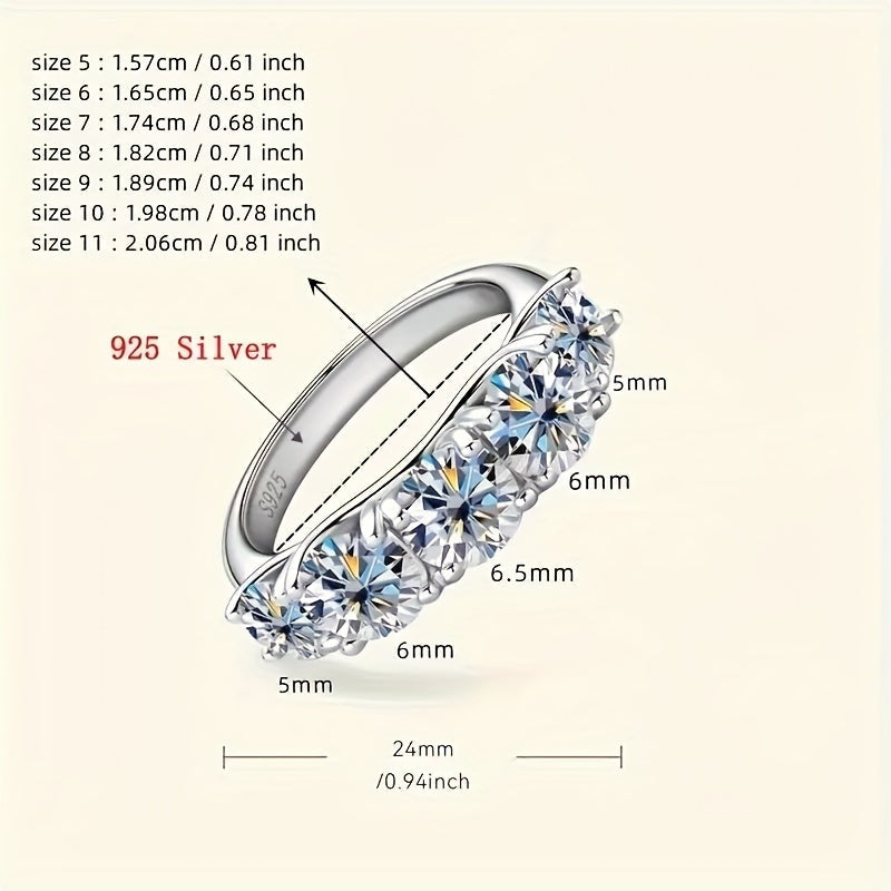 Beautiful Gemstone Ladies 1 piece or set of 5 Luxury Moissanite Engagement Rings, crafted in s925 Pure Silver with Gold Plating. Perfect for a Promise, Special Occasion or Wedding Ring. This Exquisite Dinner Jewelry Gift for your loved one comes in sizes