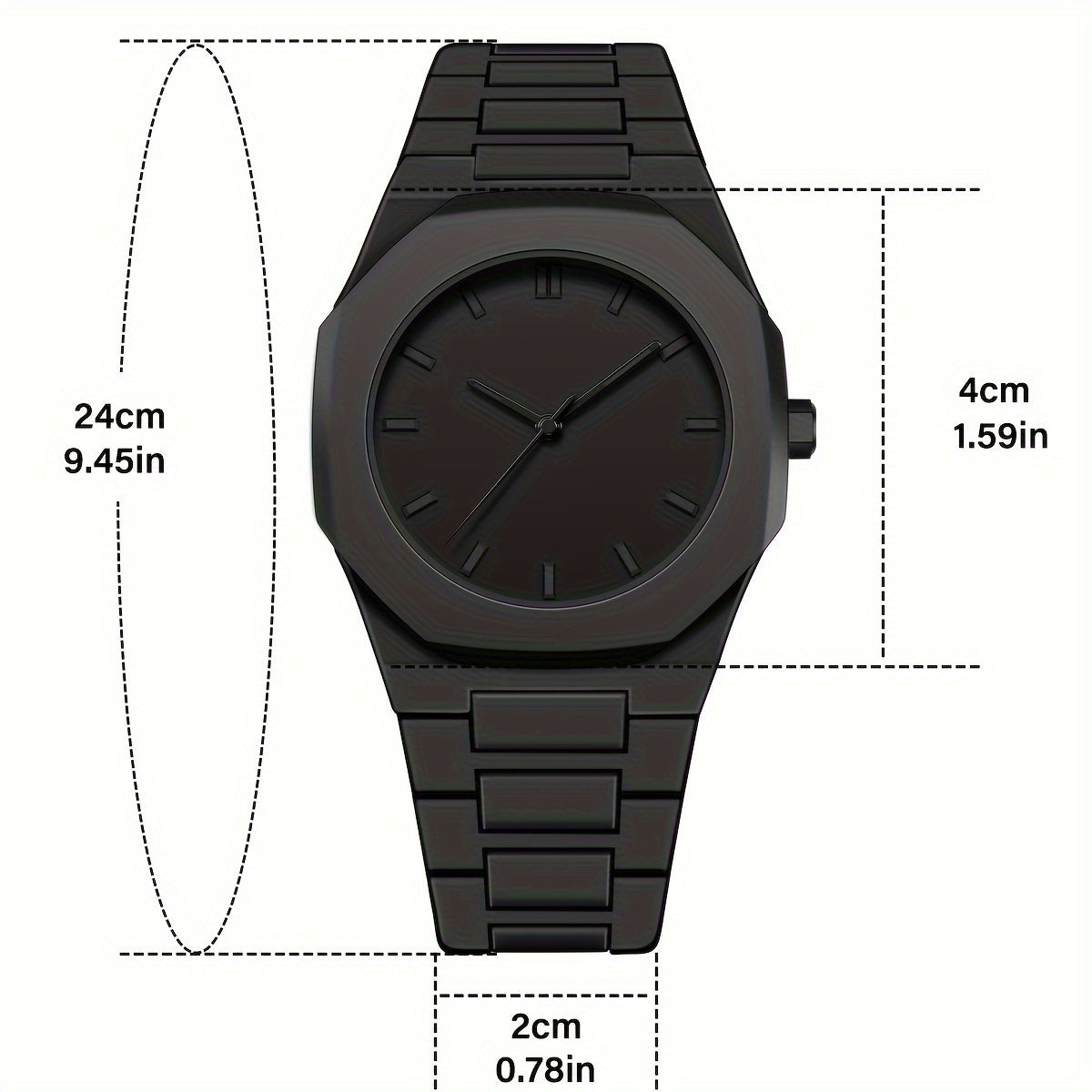 Business Style Men's Black Plastic Watch with Round Dial, Quartz Movement, TPU Strap, Battery-Powered, Non-Waterproof, Electronic Drive, Pointer Display, and Plastic Construction.