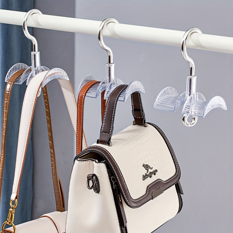 Acrylic Handbag Hanger: Organize Bags, Ties, & Scarves with this Rotatable Multi-Purpose Plastic Organizer - Save Space in Your Closet