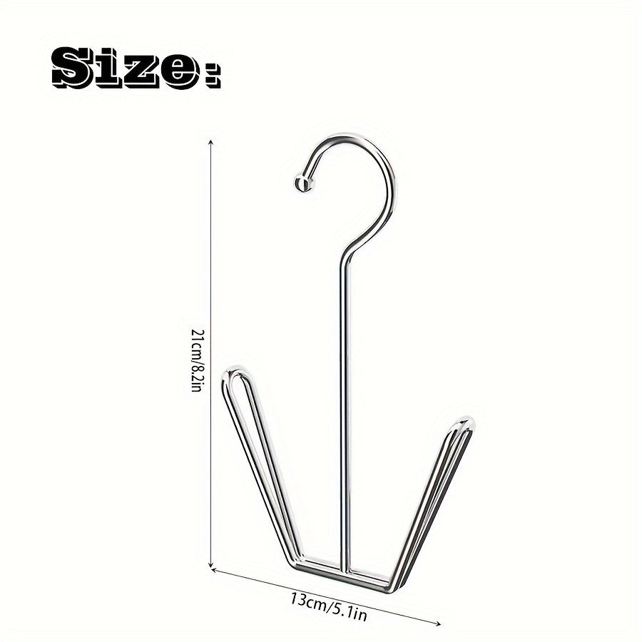 Durable stainless steel shoe rack hanger with space-saving design for coats, hats, and slippers. Ideal for indoor and outdoor use, entryway organization. Sleek metal construction for