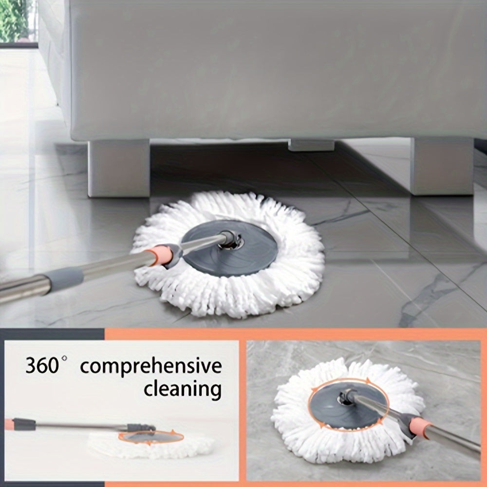 Introducing a complete cleaning solution: a round rotating mop and an innovative 8-shaped bucket set. This set includes 3 mop cloths and boasts a unique dirty water separation system. Perfect for wet or dry cleaning, this set is specially designed for