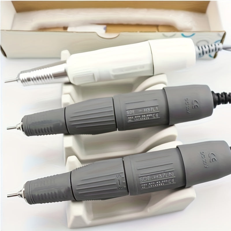 Powerful micromotor nail drill pen machine with handpiece for polishing at 35K & 45K RPM.