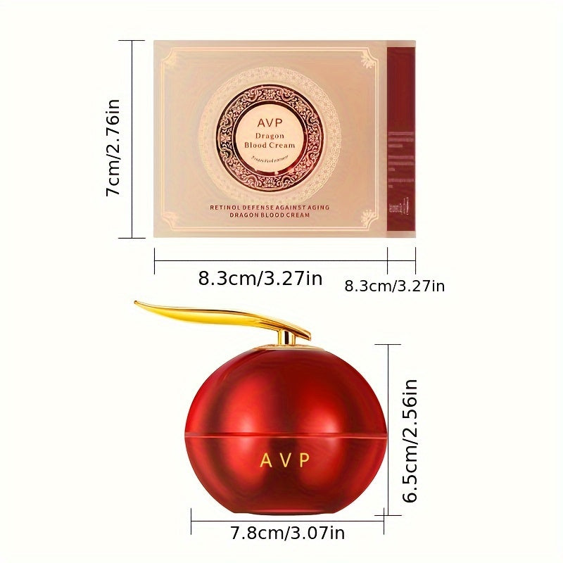 1pc AVP Dragon Blood Cream: Unisex Moisturizing Face Cream with Glycerin, Alcohol-Free Gel for Combination Skin, Illumination Enhancement, Smooth Elasticity, Non-Greasy Formula.