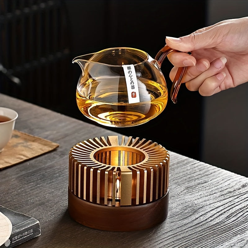 Gorgeous Metal Tea Warmer Set with Thermal Base - Ideal for Halloween, Christmas, Valentine's Day, Thanksgiving | No Electricity Required