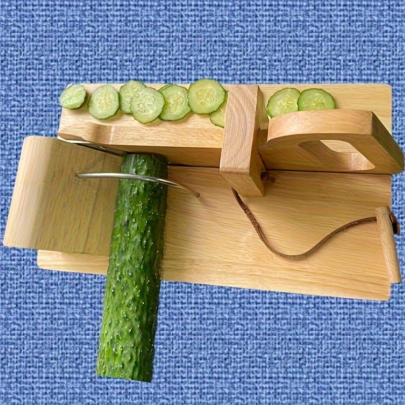 Stainless Steel Ham Cutter with Hand Protector - Creative Oak Melon Fruit Slicer and Cucumber Cutter