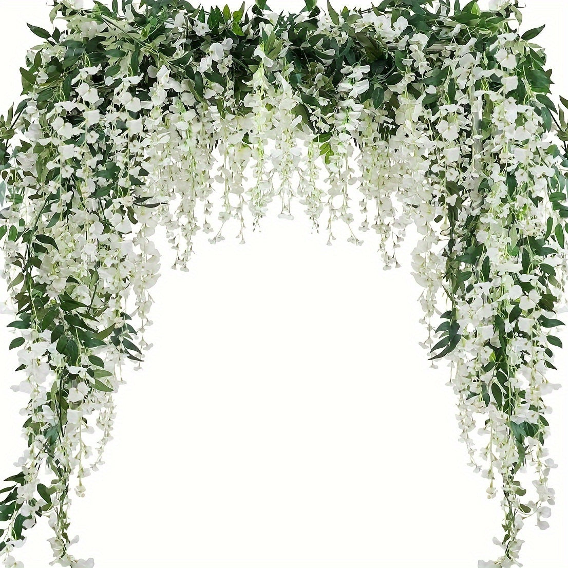 3 pieces of 173.74cm artificial wisteria garlands for home and outdoor wedding decor.