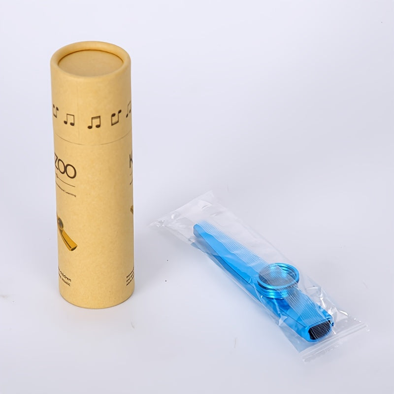 High-quality metal kazoo with flute tube, three flute membranes, and lightweight aluminum alloy construction. Portable and easy to use, suitable for both beginners and experienced