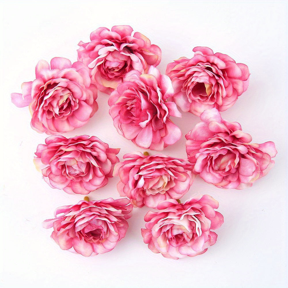 10/20pcs Multi-layer Rose Head Flower - Artificial DIY Wreath Material for Weddings and Home Decor